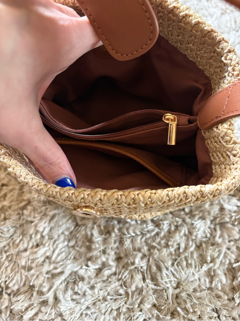Audrey Mini Raffia Lady Bag in Raffia - Picture 4 of 4